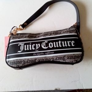 Juicy Couture Fashionista Black Beige Shoulder Bag
